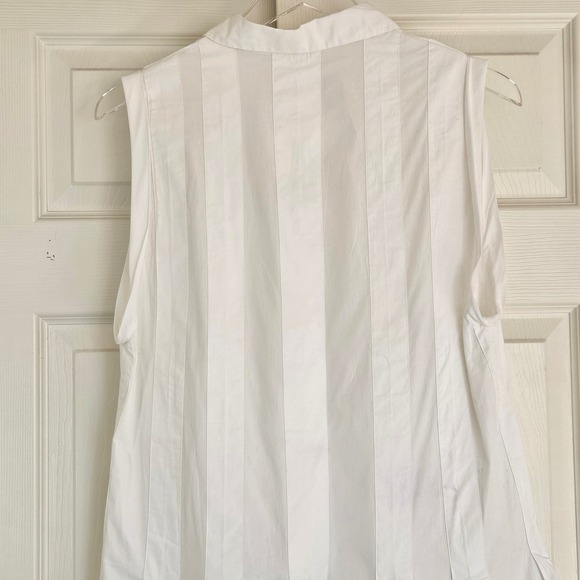 Free People Naomi Sleeveless Pintuck Mini Dress Ivory White Cotton Sz Small NEW - Picture 10 of 15